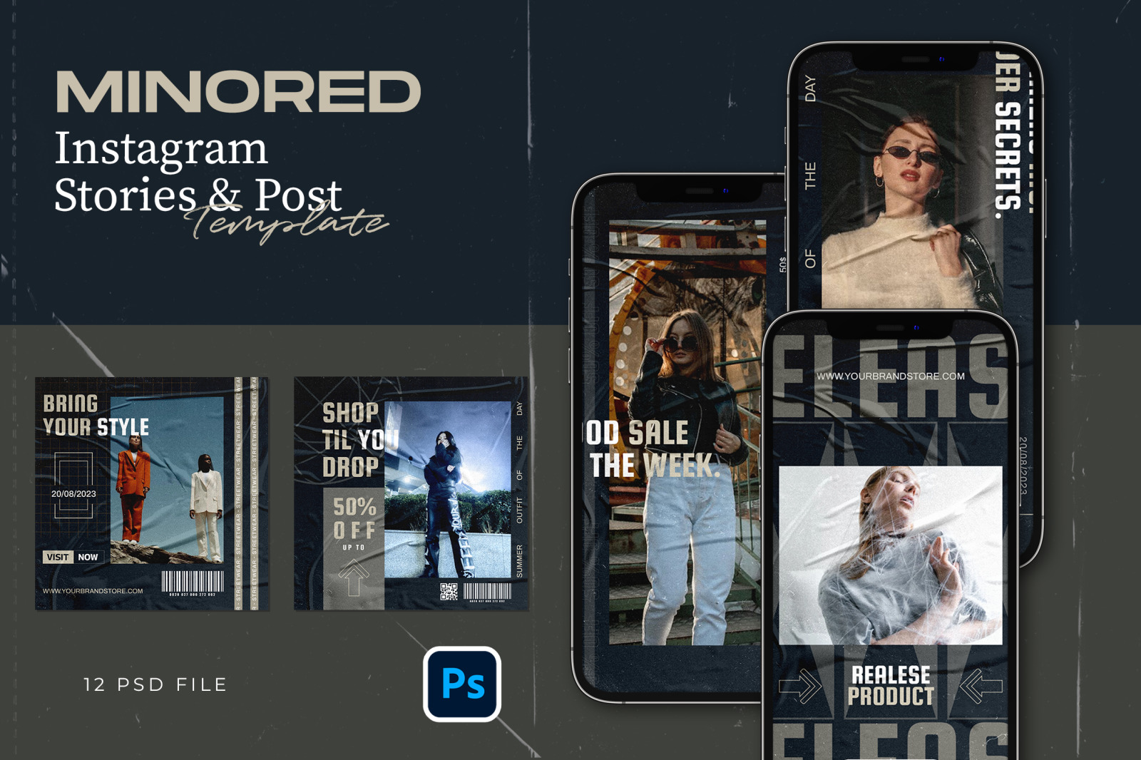 Modern Hype fashion design for Instagram template.