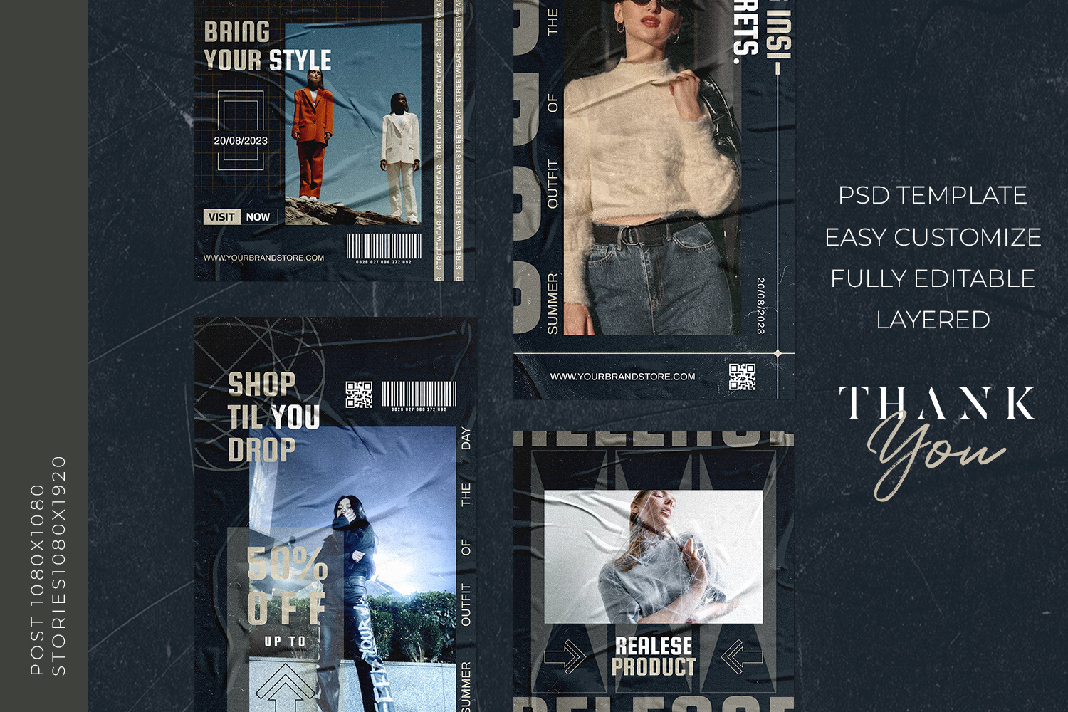 Modern Hype fashion design for Instagram template.