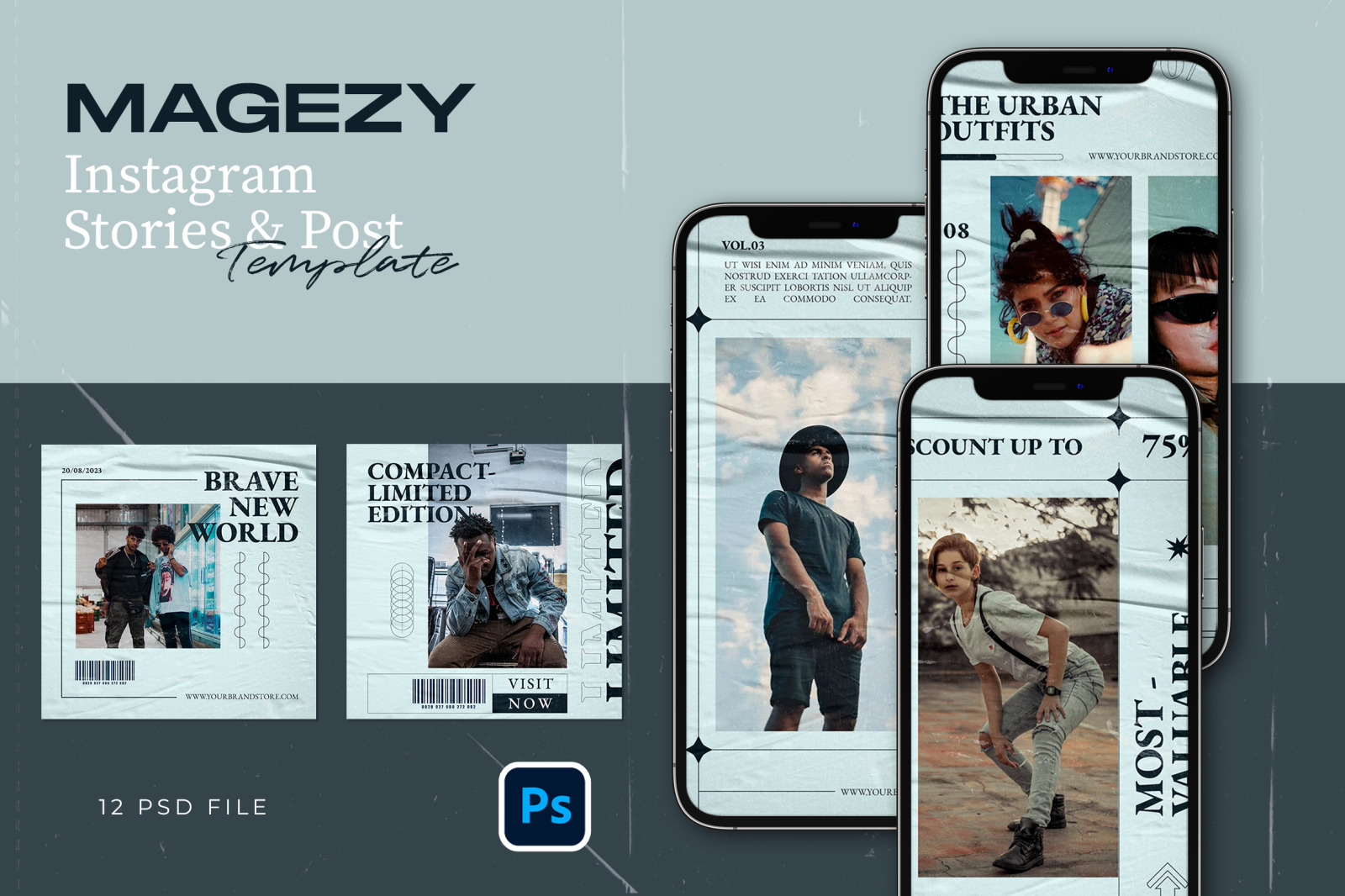 Modern Hype fashion design for Instagram template.