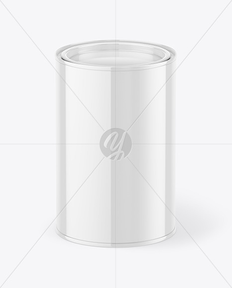 Glossy Paint Can Mockup