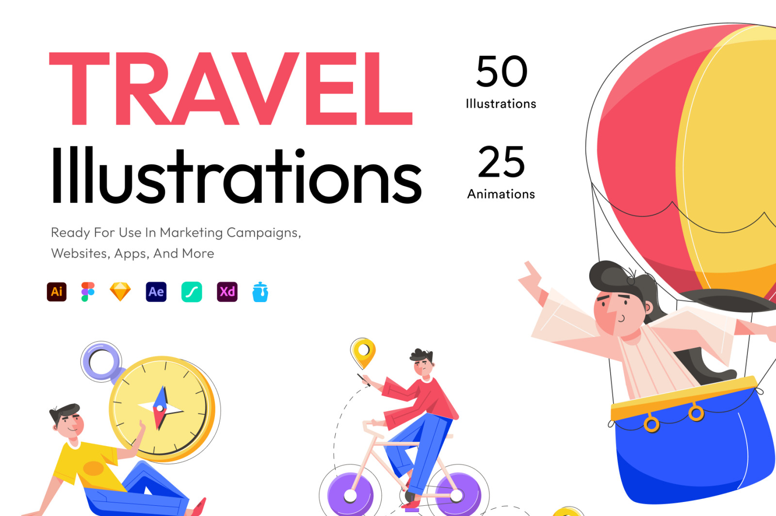 Travel Illustration Set