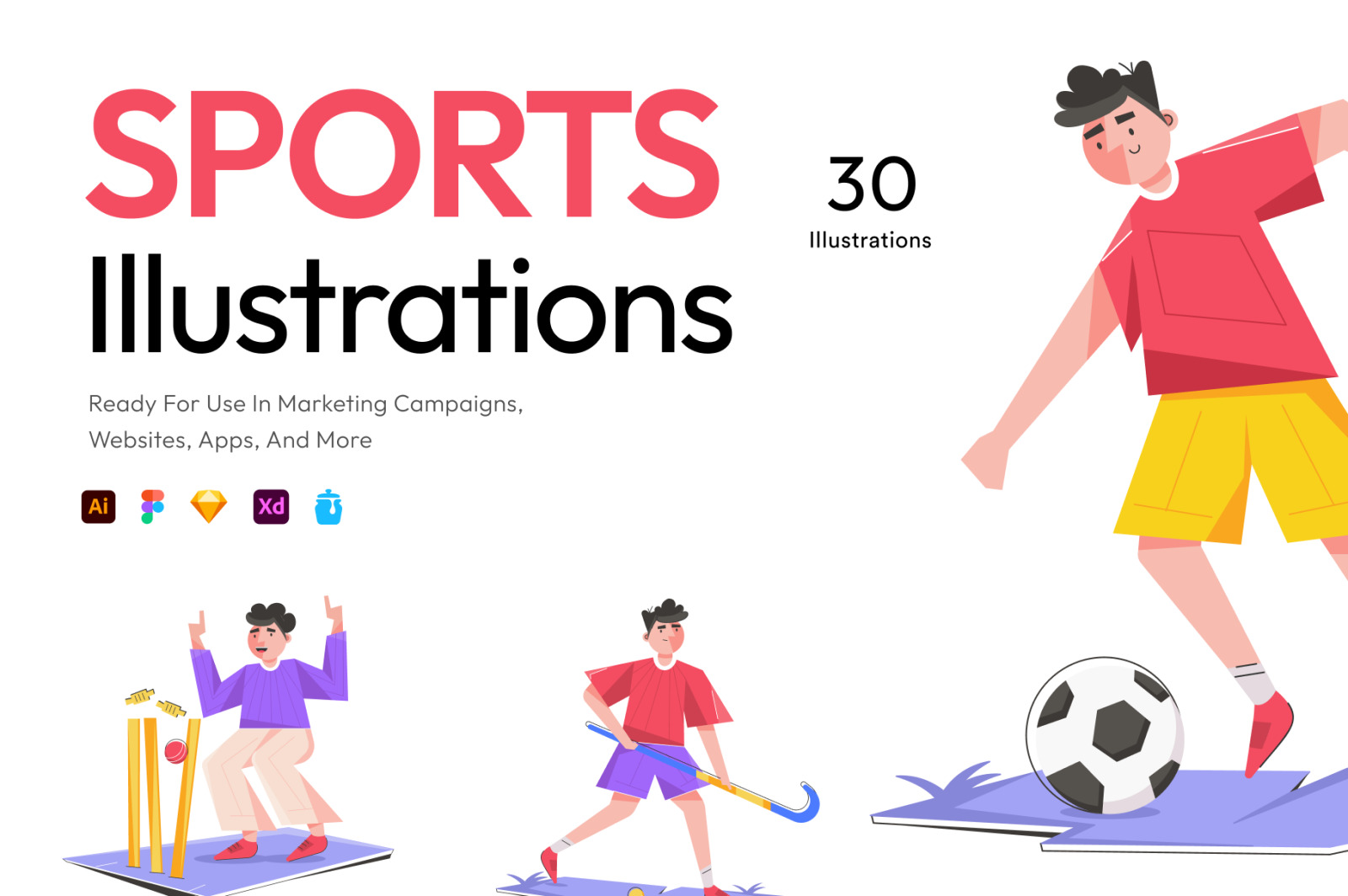 Flat Sports Illustrations