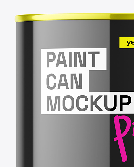 Glossy Paint Can Mockup