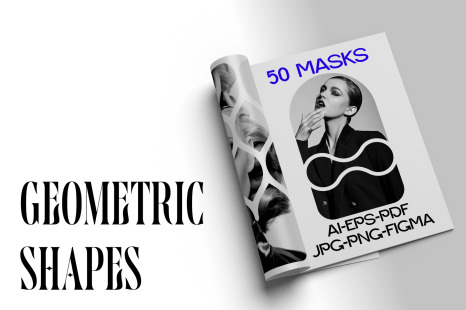 Geometric Mask, Frames and Shapes - Book template