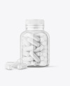 Clear Jar with Capsules Mockup