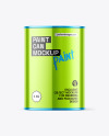 Glossy Metallic Paint Can Mockup