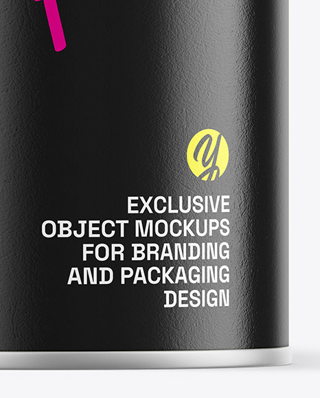 Matte Metallic Paint Can Mockup