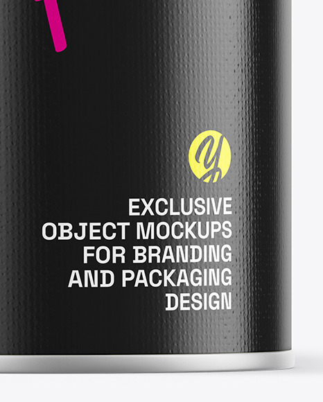 Matte Metallic Paint Can Mockup