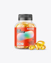 Clear Jar with Fish Oil Mockup