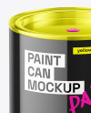 Glossy Paint Can Mockup