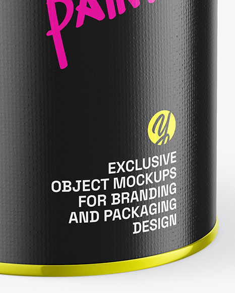 Glossy Paint Can Mockup