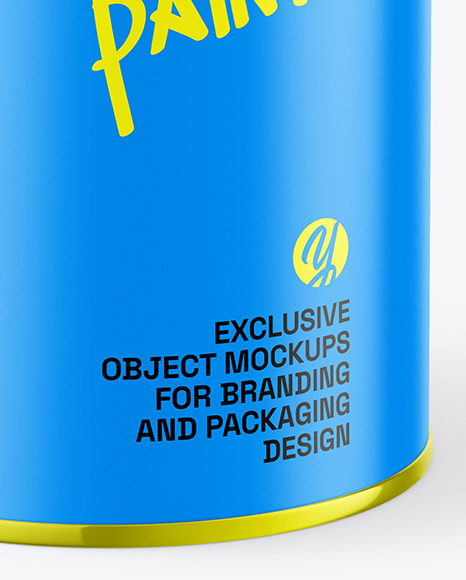 Matte Paint Can Mockup