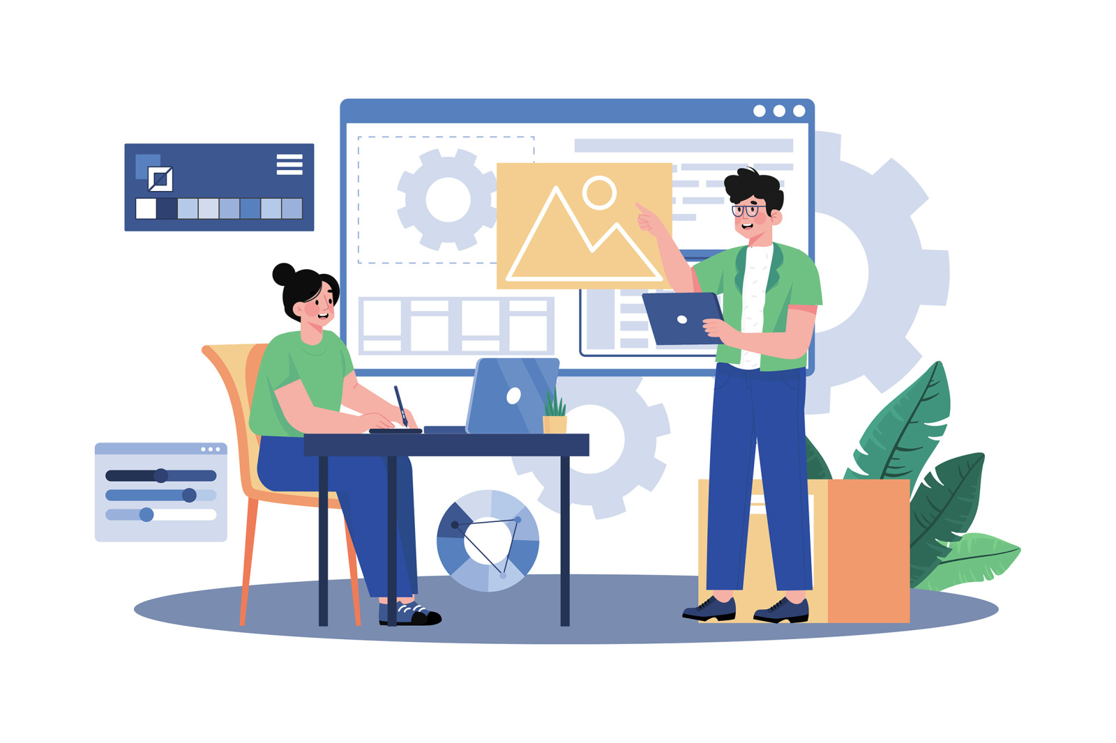 M726_Business Team Illustration_Part 02 M726_Business Team Illustration_Part 02