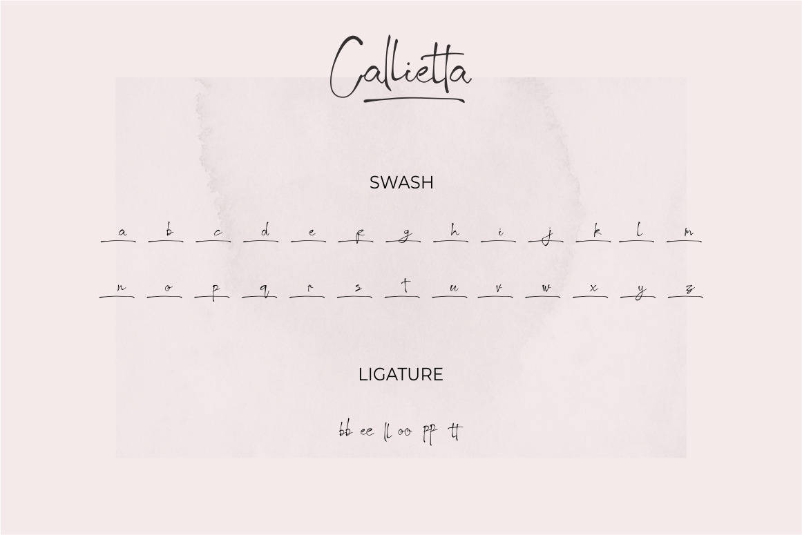 Callietta - handwritten font Callietta - handwritten font