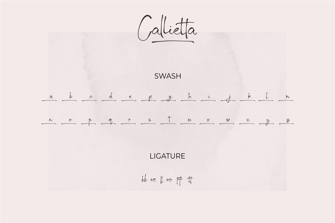 Callietta - handwritten font