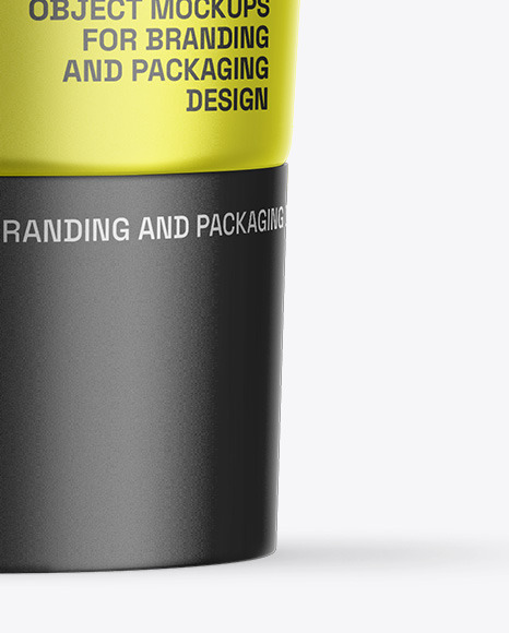 Matte Metallic Cosmetic Tube Mockup
