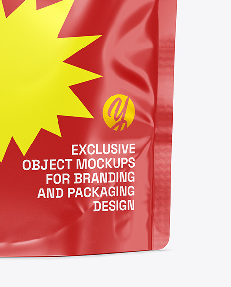 Glossy Stand-up Pouch Mockup