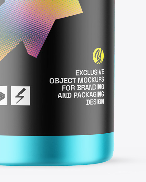 Matte Metallic Cosmetic Bottle Mockup