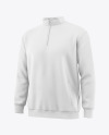 Men’s Zip Sweatshirt Mockup - Half Side View