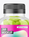 Clear Jar with Pills Mockup