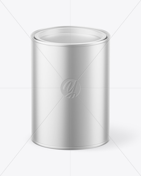 Matte Metallic Paint Can Mockup