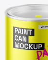 Matte Metallic Paint Can Mockup