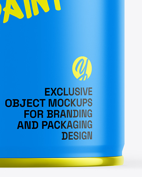 Matte Paint Can Mockup