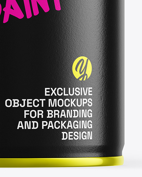 Matte Paint Can Mockup