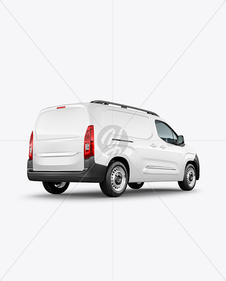 Panel Van Mockup - Back Half Side View