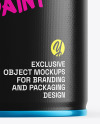 Glossy Metallic Paint Can Mockup