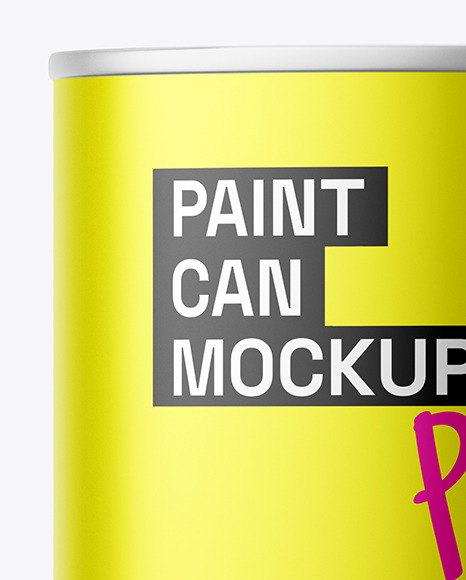 Matte Metallic Paint Can Mockup