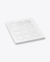 Sheets with Metallic Round Stickers Mockup