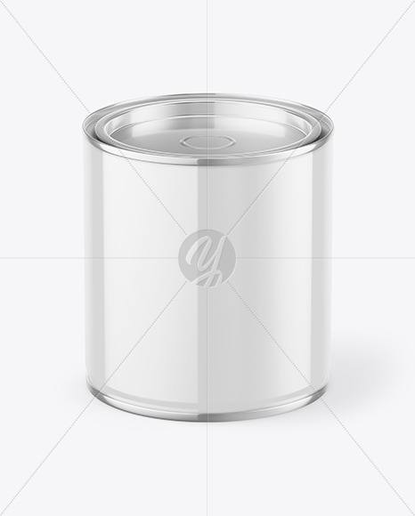 Glossy Paint Can Mockup