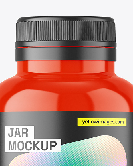 Glossy Pills Jar Mockup