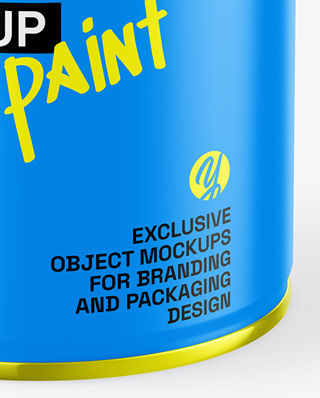 Matte Paint Can Mockup