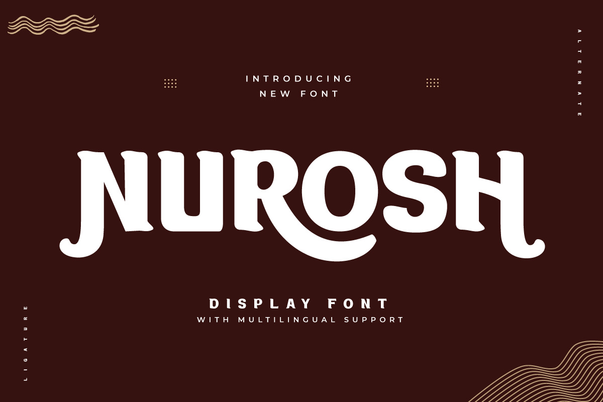Nurosh - San Serif Display Font Nurosh - San Serif Display Font