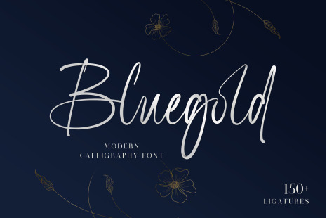 Bluegold Font - Luxury script