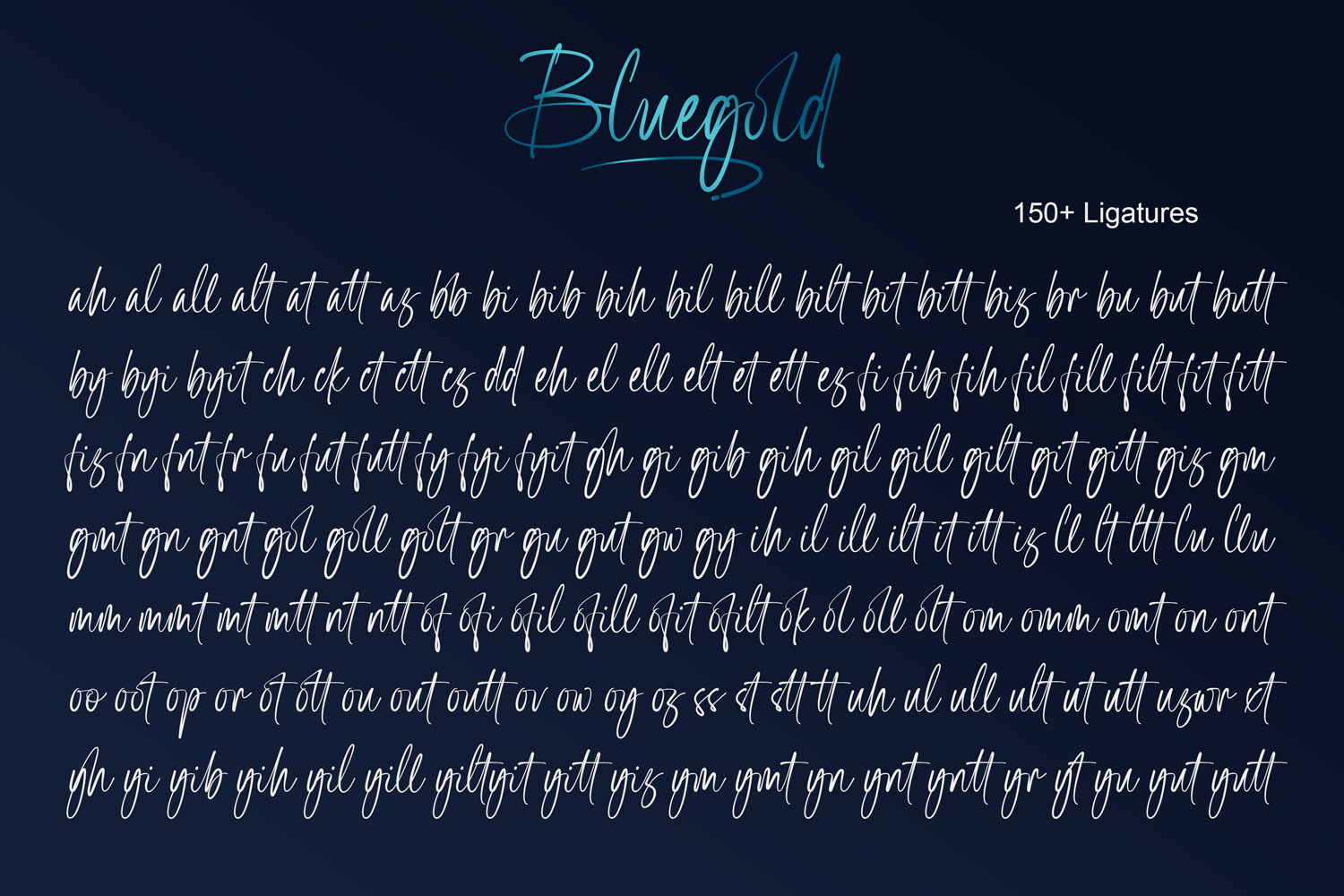 Bluegold Font Bluegold Font