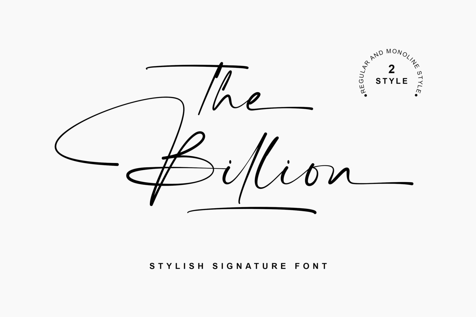 The Billion - Signature Font The Billion - Signature Font