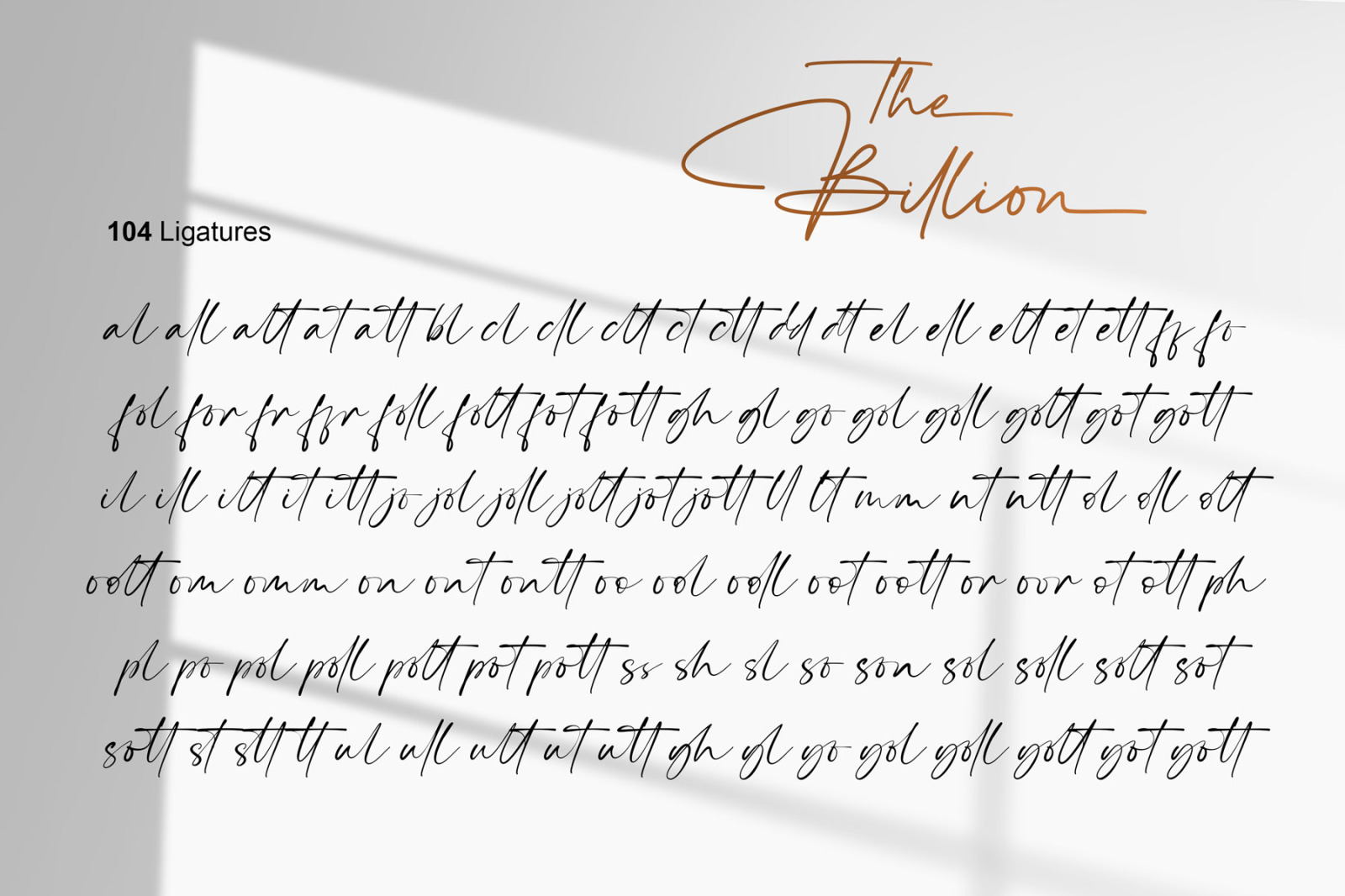 The Billion - Signature Font The Billion - Signature Font