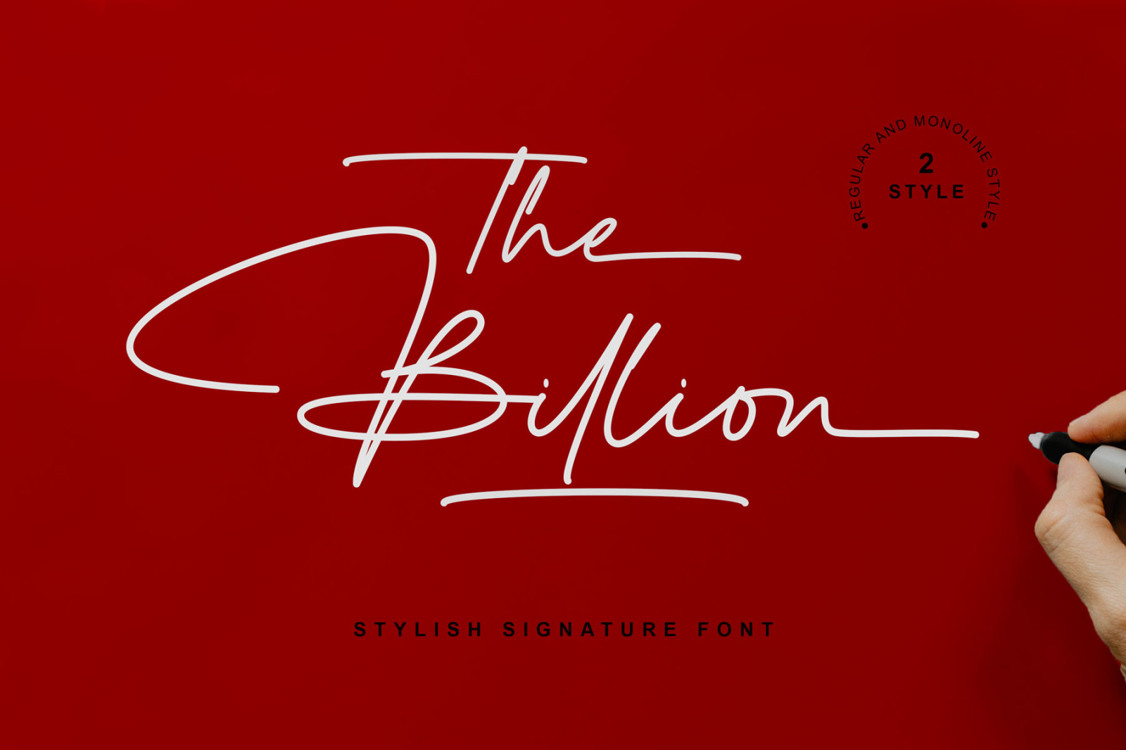 The Billion - Signature Font The Billion - Signature Font