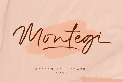 Montegi Font - Modern script