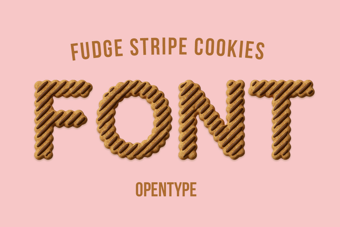 Fudge Stripe Cookies Font Fudge Stripe Cookies Font