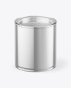 Glossy Metallic Paint Can Mockup