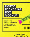 Kraft Empty Packaging Box Mockup