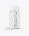 Clear Jar with Capsules Mockup