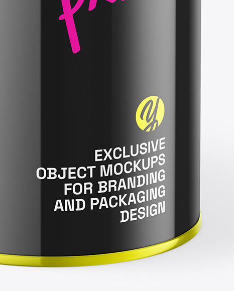 Glossy Paint Can Mockup