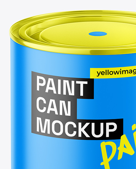 Matte Paint Can Mockup