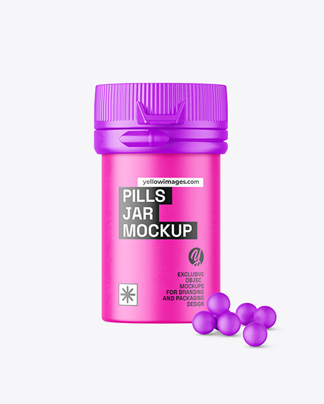 Matte PIlls Jar Mockup