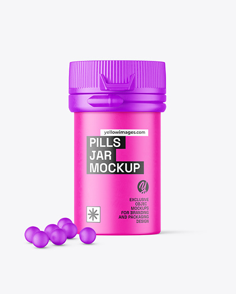 Matte PIlls Jar Mockup